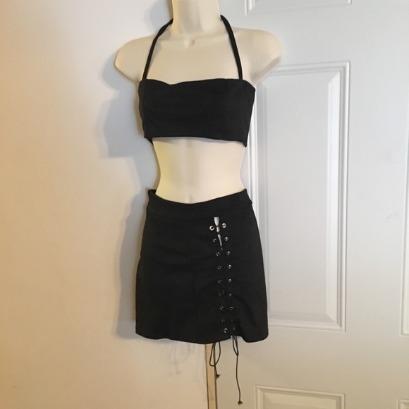 Dresses & Skirts - Two Piece Bodycon Bandage Dress Crop Top & Skirt S